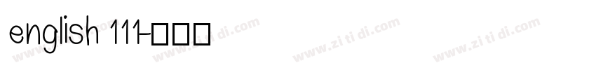 english 111字体转换
